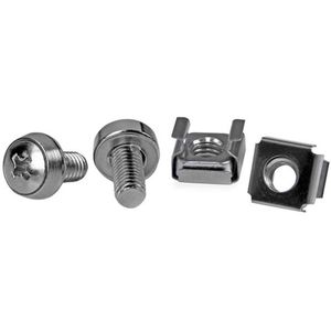 StarTech.com 50 Stuks M6 Montageschroeven en kooimoeren voor Serverracks