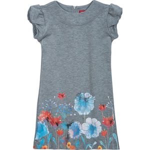 La V  sweatstof jurk Megan Grijs 104