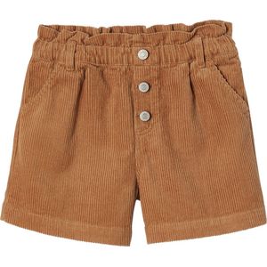Fluwelen Short - Kaneel - Paperbag-vorm - Meisjes