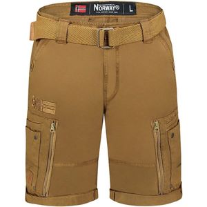 Geographical Norway Korte Broek Met Riem Passpartout Kaki - 3XL
