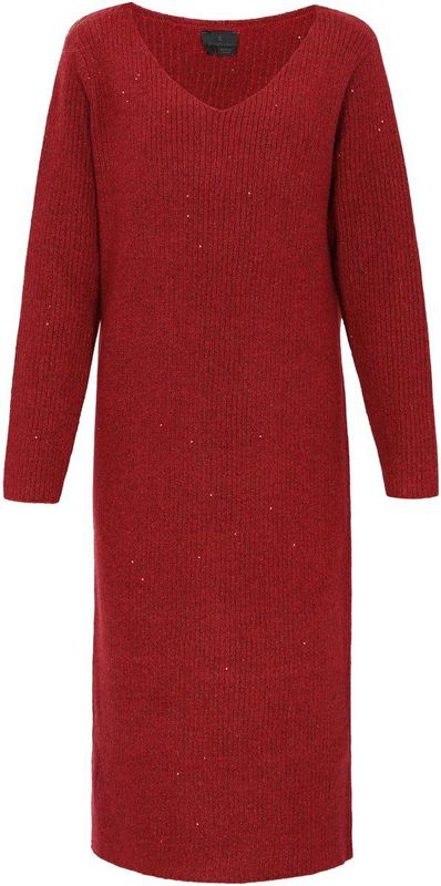 DreiMaster Klassik Gebreide jurk  donkerrood