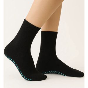 Apollo - Huissokken - Zwart - 2-paar - Badstof met Antislip