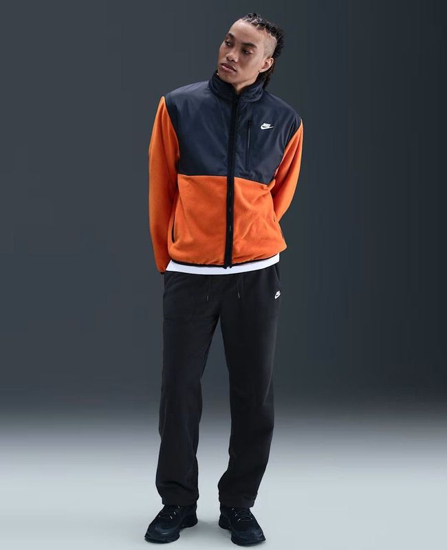 Nike Sportswear Broek 'CLUB'  zwart / wit
