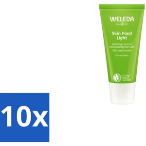 10 x WELEDA - Light crème - Skin Food - Droge huid - 30 ml - Calendula - Natuurlijke Verzorging - Biologische Cosmetica - Vegan - Huidbarrière