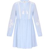 usha - FESTIVAL - Blousejurk - Lichtblauw - Katoen - Korte Lengte