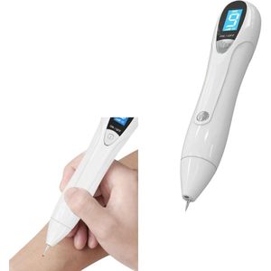 Beautytool - Pen voor het Verwijderen van Moedervlekken en Sproeten - Wit - 10 Versnellingen Instelbaar - LED-display