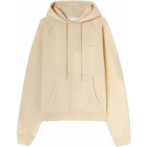 Off-White Diag Tab Skate Hoodie (Zandkleur).