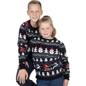 Foute Kersttrui Kinderen - Jongens & Meisjes - Christmas Sweater ""Stijlvol Kerst"" - Maat 158-164 - Kerstcadeau