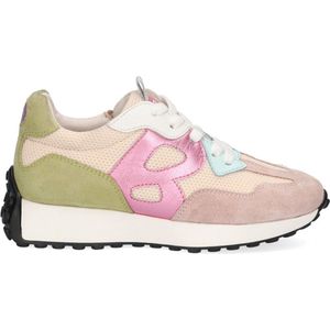 Braqeez 424440-470 Meisjes Lage Sneakers - Multicolor - Leer - Veters