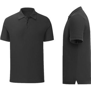 Senvi Getailleerde Polo zacht aanvoelend Kleur zwart Maat S