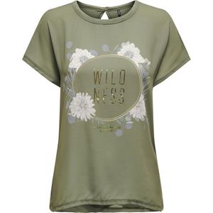 ONLY - ONLFLORA RES ART FOIL TOP BOX JRS - Dames - T-shirts