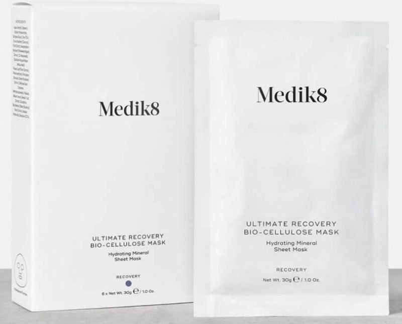 Medik8 - Ultimate Recovery Bio-Cellulose Mask - Gezichtsmasker - 6 st - Veganistisch
