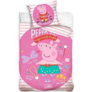 Peppa Pig Dekbedovertrek Magic Musthaves - Eenpersoons - 140x200 cm - Roze