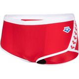 Arena Zwemboxer Icons Low Waist Solid Rood