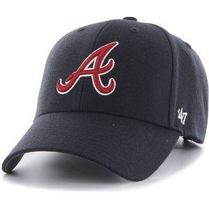 47 Brand - Baseball Cap - MVP Wool - Atlanta Braves - Unisex - Wol/Acryl - MLB - Navy - One Size