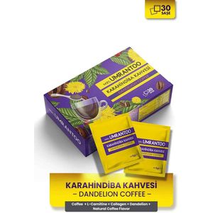 MRS. UMRANTOO Kara Hindiba (Paardenbloemkoffie) Detox Kahve - Dandelion Detox Coffee 30 zakjes 1 Maand gebruik - Koffie + L-Carnitine + Collageen + Paardenbloem + Natuutlijke koffiesmaak