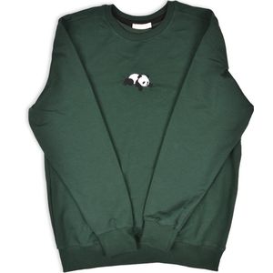 Panda Sweater - panda trui - panda trui - panda cadeau - Green Sweatshirt Unisex - Maat (L)