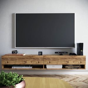 Emob- TV Meubel Tv-meubel Emanuella zwevend - 180cm - Bruin