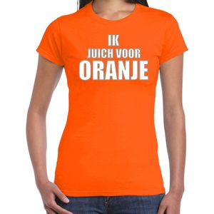 Oranje t-shirt Holland / Nederland supporter ik juich voor oranje EK/ WK voor dames XL