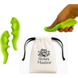 2 stuk - Relax Master - 2x Thumb Massager – Acupressuur Handmassager voor Zelfmassage & Ontspanning van Drukpunten - Massage Duim Knuist - Accupunctuur - Massagetool - Massages