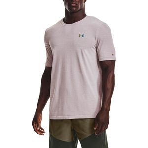 Under Armour Rush Seamless GeoSport SS- Sand - Maat XL