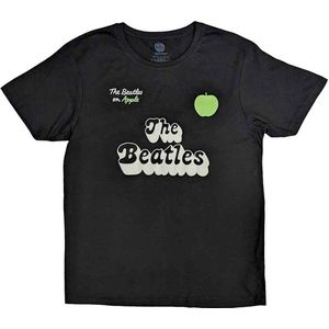 The Beatles - 70s Logo & Years Heren T-shirt - M - Zwart