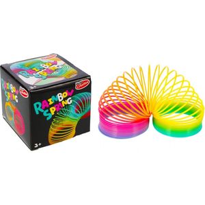 Rainbow trapveer - regenboog - springveer speelgoed traploper rups spring - funcadeau schoencadeautje - 7 cm - kerst cadeau tip