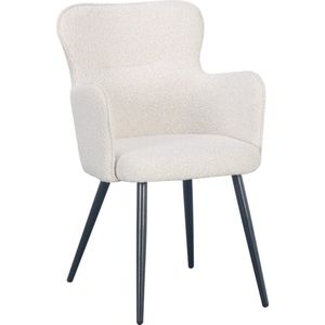 Lucy’s Living Luxe Eetkamerstoel WING Wit – ø 58x61x87 cm – hotel chique - binnen – meubilair – meubels – stoelen – wonen – interieur