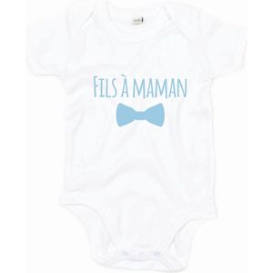 Rompertje Fils à Maman Wit/Blauw 0-3 mnd