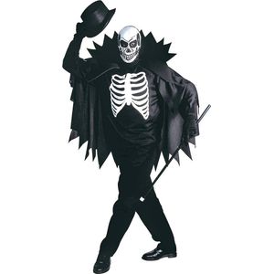 Skeletten kostuum met cape voor volwassenen Halloween  - Verkleedkleding - Large