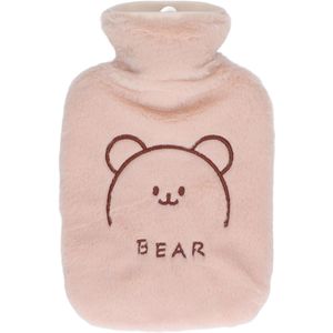 Kruik met Extra Zachte Hoes - Kruik - Tot 6 uur warmte - Warmwaterkruik - 1.0 liter – Warme handen en voeten - Grijs - Cadeau voor haar, vrouw, vriendin