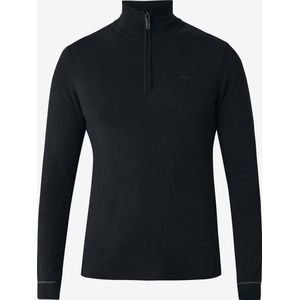 JAMES Half Zip Sweater Mannen - Zwart - Maat L