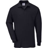 Poloshirt - Lange Mouw - Blauw - Polyester/Katoen - UPF 50