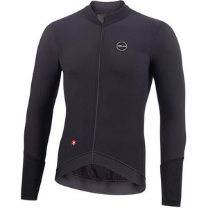 Nalini - Heren - Fietsshirt - Lange mouwen - Wielrenshirt - Najaar - Winter - ERGO WARM JERSEY - BLACK - M