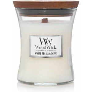 WoodWick geurkaars White Tea & Jasmine Medium