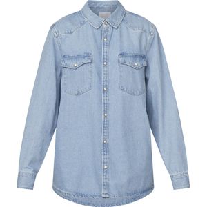 SISTERS POINT Osa-sh Dames Blouse - L. blue wash - Maat XS