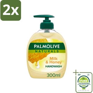 Pamlolive Naturals - Handzeep - Melk & Honing - 300 ml - Voordeelverpakking - 2 stuks - Handzeep melk honing - Handverzorging