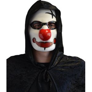 Partychimp Gezichtsmasker Horror Clown Halloween Masker voor bij Halloween Kostuum voor bij carnavalskleding Heren Carnavalskleding Dames Carnaval Accessoires Scary Clown Killer Clown - PVC - Wit/Rood