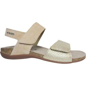 Mephisto Sandaal Agave Beige Suède Combi