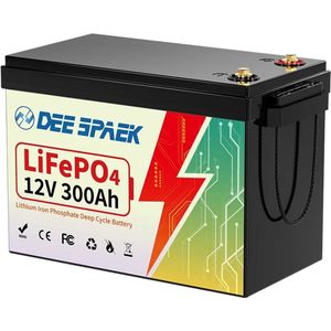 Lynly - 12V 300Ah LiFePO4 lithiumbatterij met 200A - lifepo4 accu - camper - hoge energie dichtheid - zonne-energie systemen