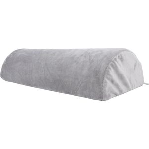 Kniekussen voor rugslapen - Halve maan traagschuim kussen - Comfortabel lendensteunkussen - Grijs - Onderrug knieën hoofdvoeten