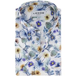 Ledub - Overhemd - Wit - Katoen - Korte Mouwen