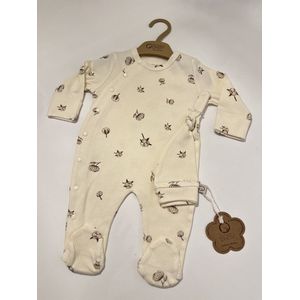 Babykleding, New born, pasgeboren, jumpsuit, overslagpak met voetjes, romper, voor 0-6 maanden, %100 biologisch katoen.