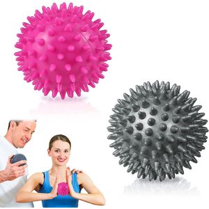 2 Thorn Balls Grip Strength Balls Plantar Hedgehog Balls Fascia Release Balls PVC Yoga Massage Balls Fitness Fascia Balls