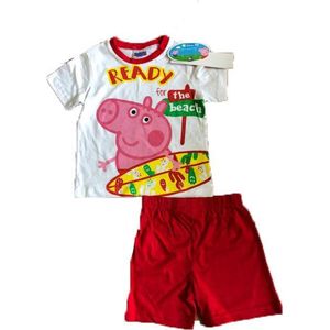 Peppa Pig rode pyjama/shortama maat 128