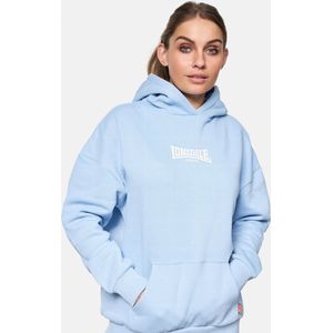 Lonsdale Damen Hoodie Kilmote Kapuzensweatshirt Oversize Pastel Blue/White-XL