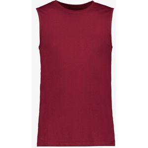 Unsigned basic heren singlet bordeauxrood - Maat S