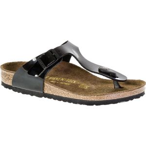 Birkenstock Gizeh Lack - Slippers - Kinderen - Zwart - Maat 31