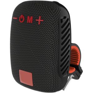 Portable Bluetooth Bike Speaker, Waterproof Outdoor Speaker with Loud Sound, FM Radio, Wireless Bicycle Speaker for Horse Riding Hiking Camping (BLACK)