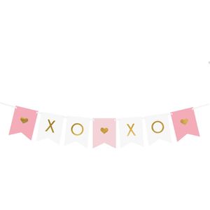 Partydeco - Vlaggenlijn Valentines XO-XO